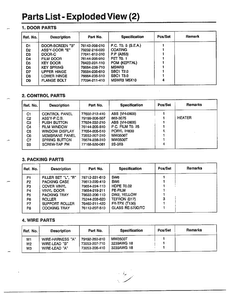 Parts List - Exploded View Page 5 Diagram and Parts List for MW3500T XAA Samsung Microwave