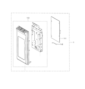 Control Box Diagram and Parts List for ME20H705MSS AA-0000 Samsung Microwave
