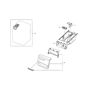 Drawer Diagram and Parts List for WF218ANW XAA-01 Samsung Washer
