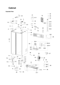 Cabinet Diagram and Parts List for RH30H9500SR AA-02 Samsung Refrigerator