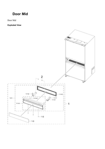 Part Location Diagram of DA93-01235D Samsung Assy door sub-middle