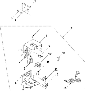 Control Assembly Diagram and Parts List for AW2410C XAA Samsung Air Conditioner