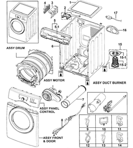 Part Location Diagram of DC92-00123D Samsung Main Control Board