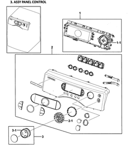 Part Location Diagram of DC97-12627J Samsung Control Panel Assembly