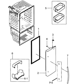 Right Door Diagram and Parts List for RFG298HDWP XAA-00 Samsung Refrigerator