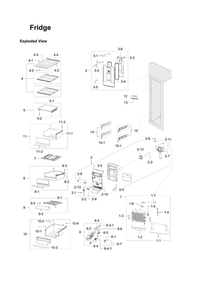 Refrigerator Diagram and Parts List for RH30H9500SR AA-03 Samsung Refrigerator