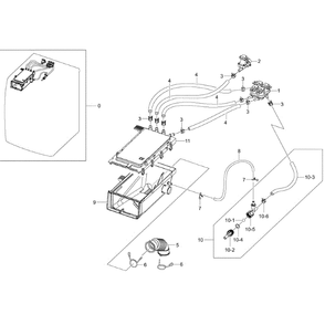 Drawer Housing Diagram and Parts List for WF455ARGSGR A2-0000 Samsung Washer