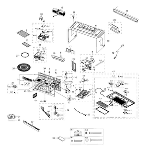 Part Location Diagram of DE94-03519L Samsung Wiring holder