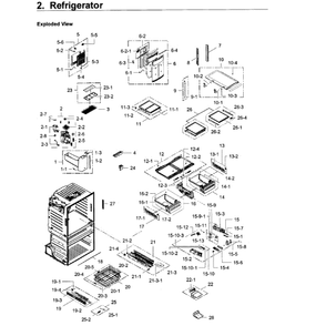 Refrigerator Diagram and Parts List for RF28JBEDBSR AA-0003 Samsung Refrigerator
