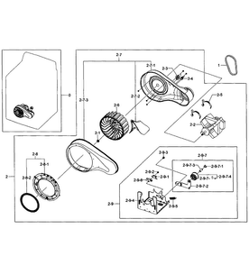 Motor Assy Diagram and Parts List for DV484GTHASU A1-0001 Samsung Dryer