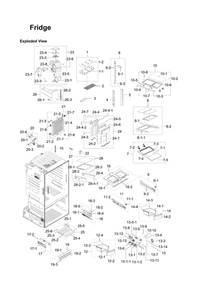 Refrigerator Parts Diagram and Parts List for RF23HTEDBSR AA-12 Samsung Refrigerator