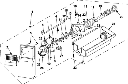 Part Location Diagram of DA31-00022B Samsung BLADE-DISPENSER;ZIPEL,ST