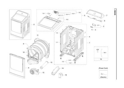 Part Location Diagram of DC93-00929A Samsung Main Wire Harness Assembly