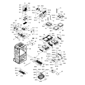 Refrigerator Diagram and Parts List for RF4287HABP XAA-01 Samsung Refrigerator
