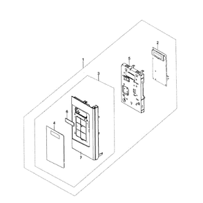 Control Box Diagram and Parts List for SMH1622S XAA-01 Samsung Microwave