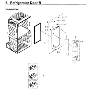 Fridge Door R Diagram and Parts List for RF4267HARS XAA-0003 Samsung Refrigerator