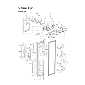 Part Location Diagram of DA61-00311B Samsung REINF-HANDLE LOW;A,V2-PJ