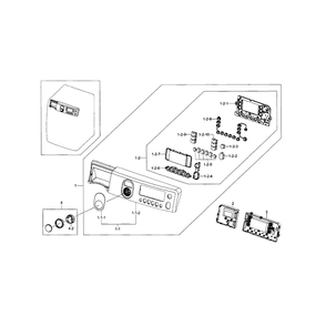 Control Panel Diagram and Parts List for WF448AAP XAA-06 Samsung Washer