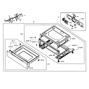 Cooktop Assembly Diagram and Parts List for FX510BGS XAA-02 Samsung Range