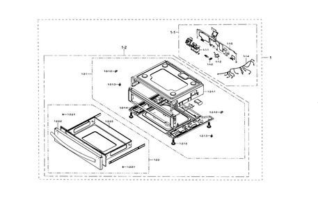 Part Location Diagram of DG63-00224A Samsung Cover