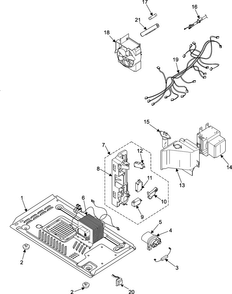 Internal Control/latch Assy/base Diagram and Parts List for MW945WB XAA Samsung Microwave