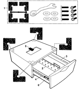 Pedestal Diagram and Parts List for WE357A7P XAA-0000 Samsung Laundry Accessories