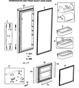 Part Location Diagram of DA91-02755A Samsung Assembly DOOR FOAM REF;NEXT0