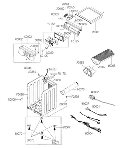 Cabinet Assy Diagram and Parts List for DV306LGW XAA Samsung Dryer