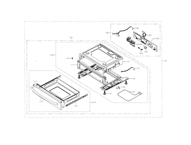 Part Location Diagram of DG94-00506A Samsung Drawer assembly