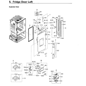 Fridge Door Lt Diagram and Parts List for RF23HCEDBWW AA-13 Samsung Refrigerator