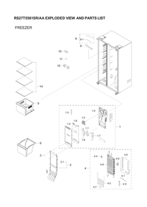 Part Location Diagram of DA97-20630A Samsung Lower Drawer Assembly