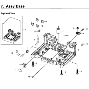 Base Diagram and Parts List for DW80H9930US AA-01 Samsung Dishwasher