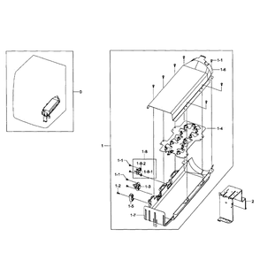 Heater Assembly Diagram and Parts List for DV435ETGJWR A1-01 Samsung Dryer