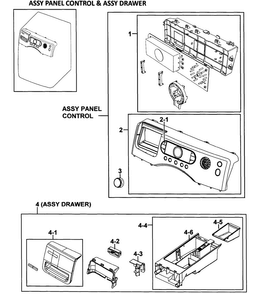 Control Panel Diagram and Parts List for WF328AAG XAA-0000 Samsung Washer