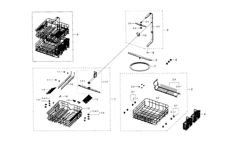 Wash Assy Diagram and Parts List for DW80J3020UW AA-0000 Samsung Dishwasher