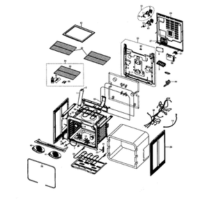 Cabinet Diagram and Parts List for FE710DRS XAA-01 Samsung Range