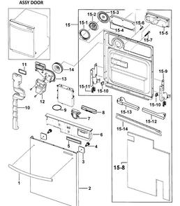 Part Location Diagram of DD97-00104B Samsung Control Panel Assembly