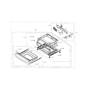 Drawer Diagram and Parts List for NX583G0VBWW AA-01 Samsung Range