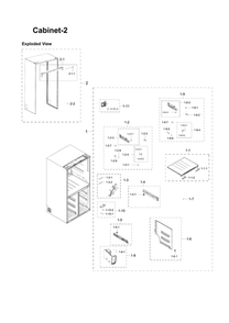 Cabinet Diagram and Parts List for RF24J9960S4 AA-06 Samsung Refrigerator