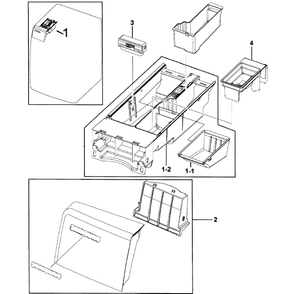 Drawer Diagram and Parts List for WF448AAP XAA-0008 Samsung Washer
