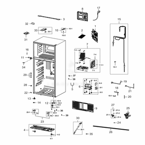 Part Location Diagram of DA97-17307A Samsung Assembly Pipe Suction; Rt6500m