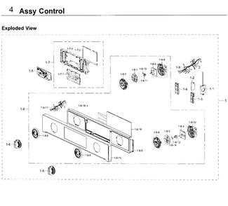 Control Diagram and Parts List for NV51K7770SG AA-0000 Samsung Wall Oven
