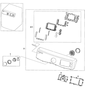 Control Panel Diagram and Parts List for DV520AGP XAA-0004 Samsung Dryer