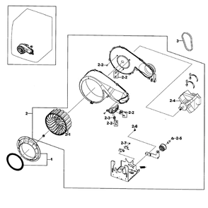 Motor Assembly Diagram and Parts List for DV419AGW XAA-02 Samsung Dryer