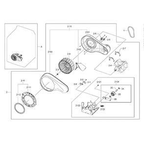 Motor Duct Diagram and Parts List for DV400GWHDWR AA-0000 Samsung Dryer