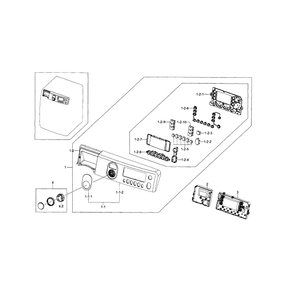 Control Panel Diagram and Parts List for WF448AAP XAA-07 Samsung Washer