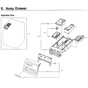 Drawer Diagram and Parts List for WF350ANP XAA-02 Samsung Washer