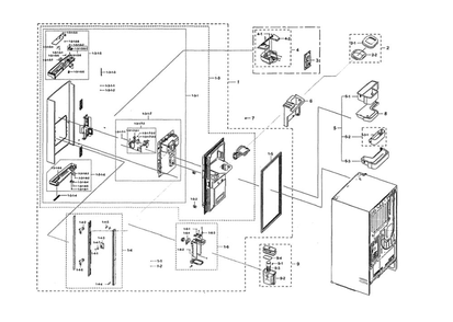 Part Location Diagram of DA61-11615A Samsung Inner Filter Case