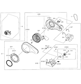 Motor Assy Diagram and Parts List for DV456GWHDSU AA-0001 Samsung Dryer