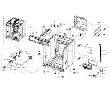 Part Location Diagram of DC96-01288Z Samsung Main Wire Harness Guide